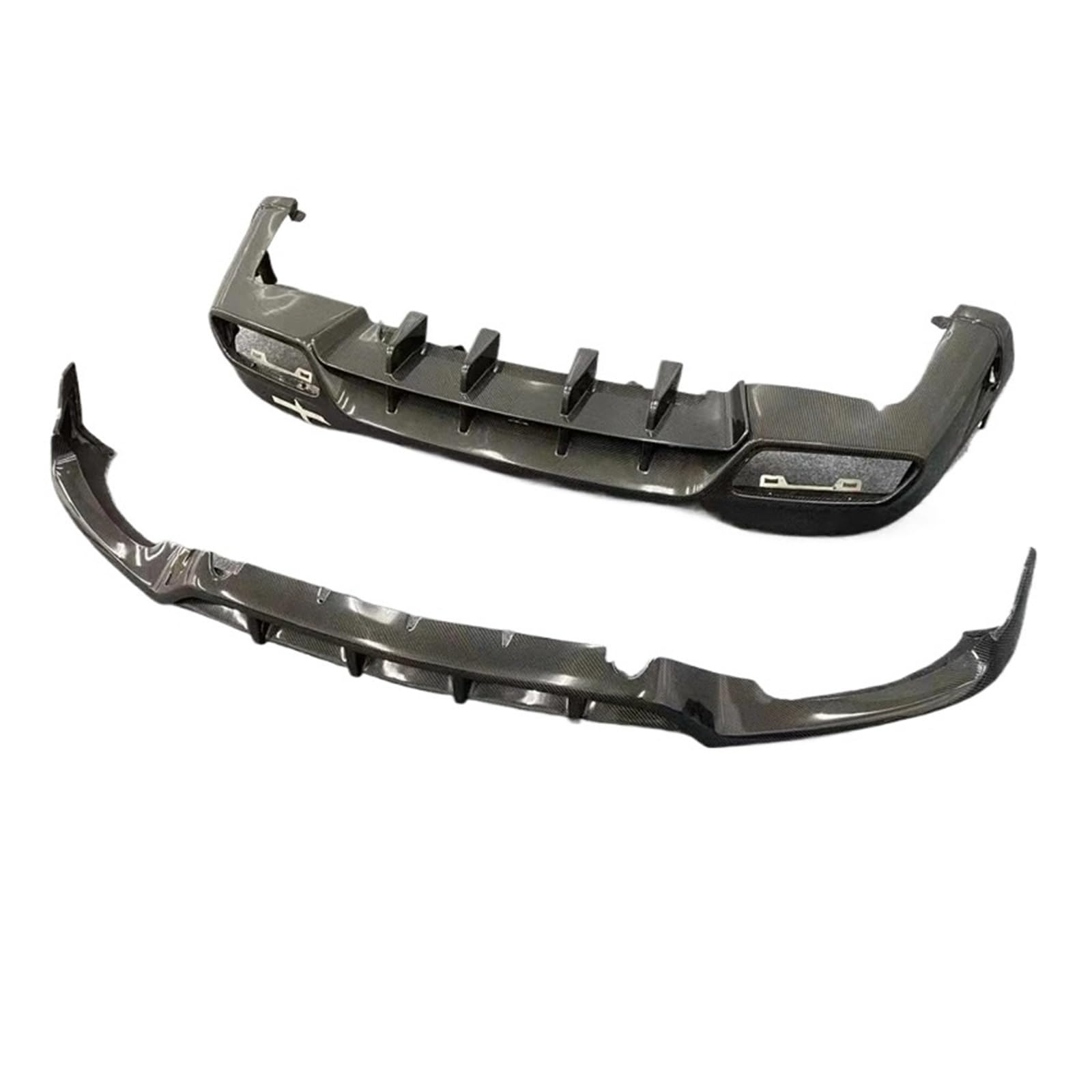 DACOLWZING Frontspoilerlippe Heckdiffusor Spoiler Kompatibel for Mercedes -Benz X253 GLC/GLC63 AMG 2015-2019 Modifizierte Echtkohlefaser(Front and Rear) von DACOLWZING