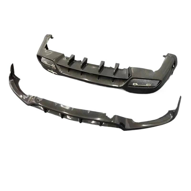 DACOLWZING Frontspoilerlippe Heckdiffusor Spoiler Kompatibel for Mercedes -Benz X253 GLC/GLC63 AMG 2015-2019 Modifizierte Echtkohlefaser(Front and Rear) von DACOLWZING