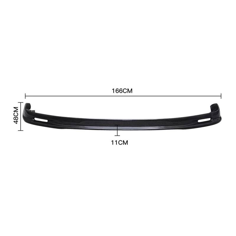 DACOLWZING Frontspoilerlippe Splitter Auto-Tuning Kompatibel for Civic EG 4 Türen 1992-1995 Carbon Fiber M Style von DACOLWZING