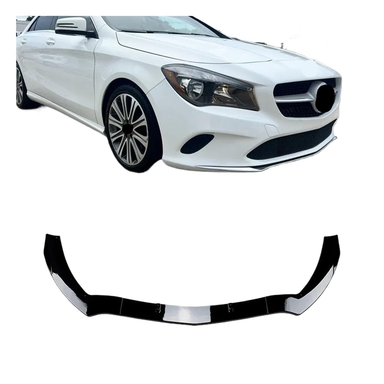 DACOLWZING Frontspoilerlippe Splitter Spoiler Diffusor Benutzerdefinierte Bodykits Kompatibel for Mercedes -Benz CLA-Klasse C117 CLA200 CLA220 CLA180 2013-2019 ABS(Facelift) von DACOLWZING