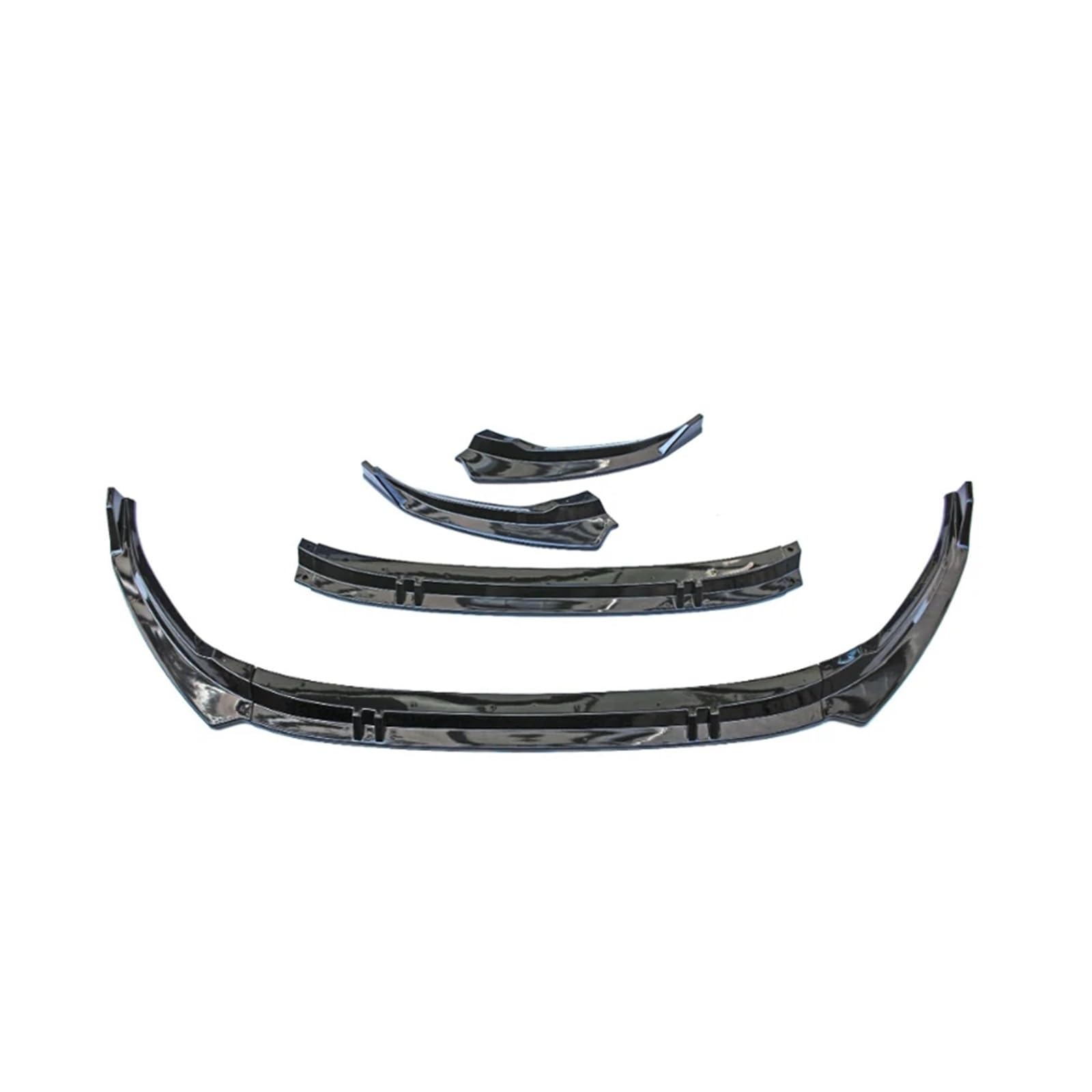 DACOLWZING Frontspoilerlippe Unterkörper-Kit Diffusor Splitter Tuningschutz Kompatibel for Audi S3 / A3 S-Line 8Y 2021 2022 2023 ABS glänzend(Gloss Black) von DACOLWZING