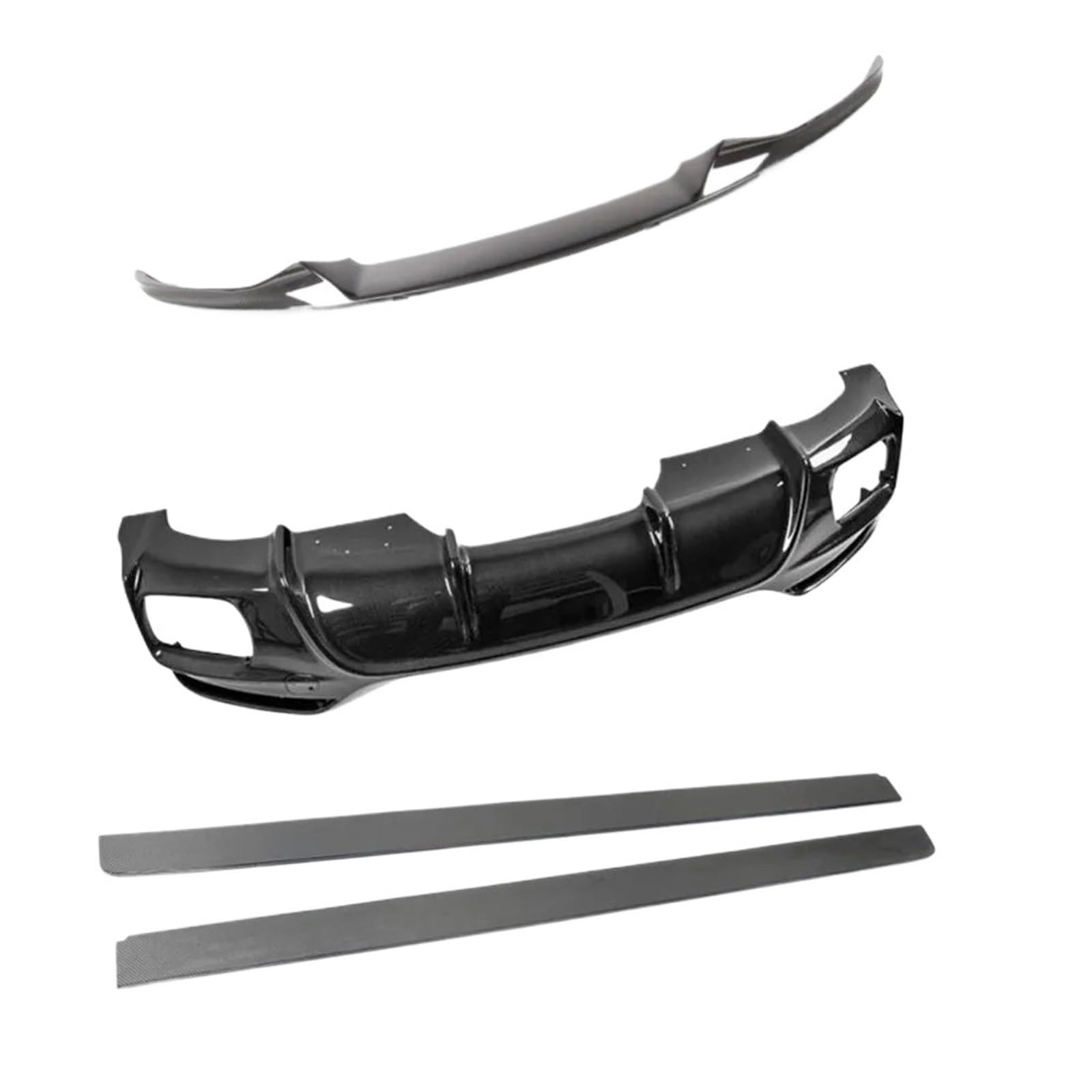 DACOLWZING Frontstoßstangenlippe, Heckstoßstangendiffusor, Seitenschweller, kompatibel mit BMW X6 F16 X6M 2014–2018, MP-Stil, echte Kohlefaser DACOLWZING Frontstoßstangenlippe, Heckstoßstangendiffusor, Seitenschweller, kompatibel mit BMW X6 F16 X6M 2014–2018, MP-Stil, echte Kohlefaser von DACOLWZING