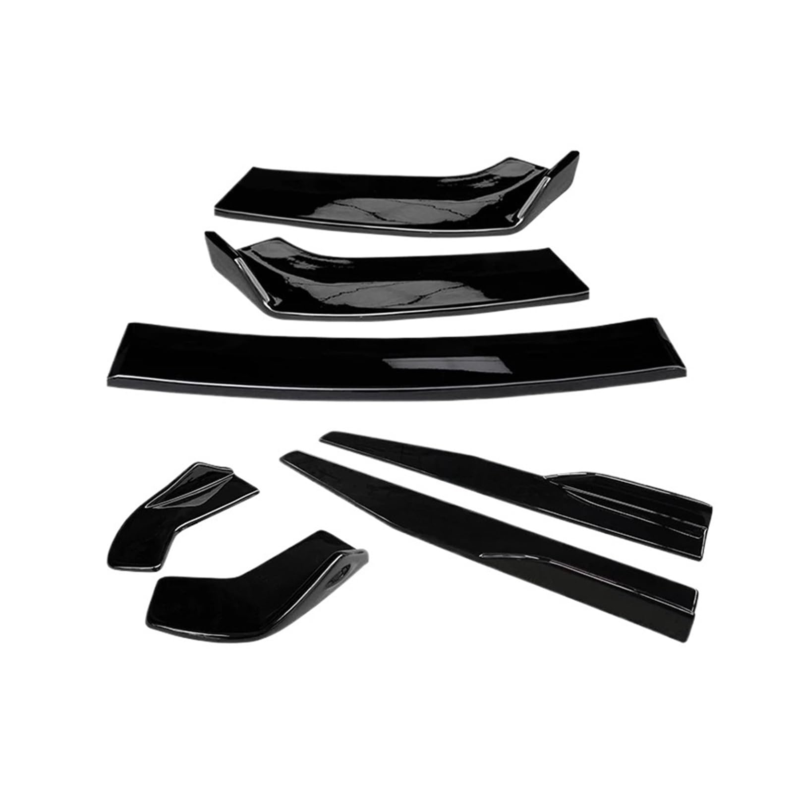 DACOLWZING Frontstoßstangensplitter, Lippenspoiler, Seitenschwellerverlängerungen, Heckumschlingungswinkel, Zubehör, Karosserie-Kits, kompatibel mit BMW X2 F39 2018–2022, ABS(Gloss Black) von DACOLWZING