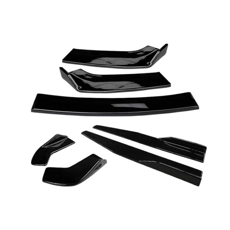 DACOLWZING Frontstoßstangensplitter, Lippenspoiler, Seitenschwellerverlängerungen, Heckumschlingungswinkel, Zubehör, Karosserie-Kits, kompatibel mit BMW X2 F39 2018–2022, ABS(Gloss Black) von DACOLWZING