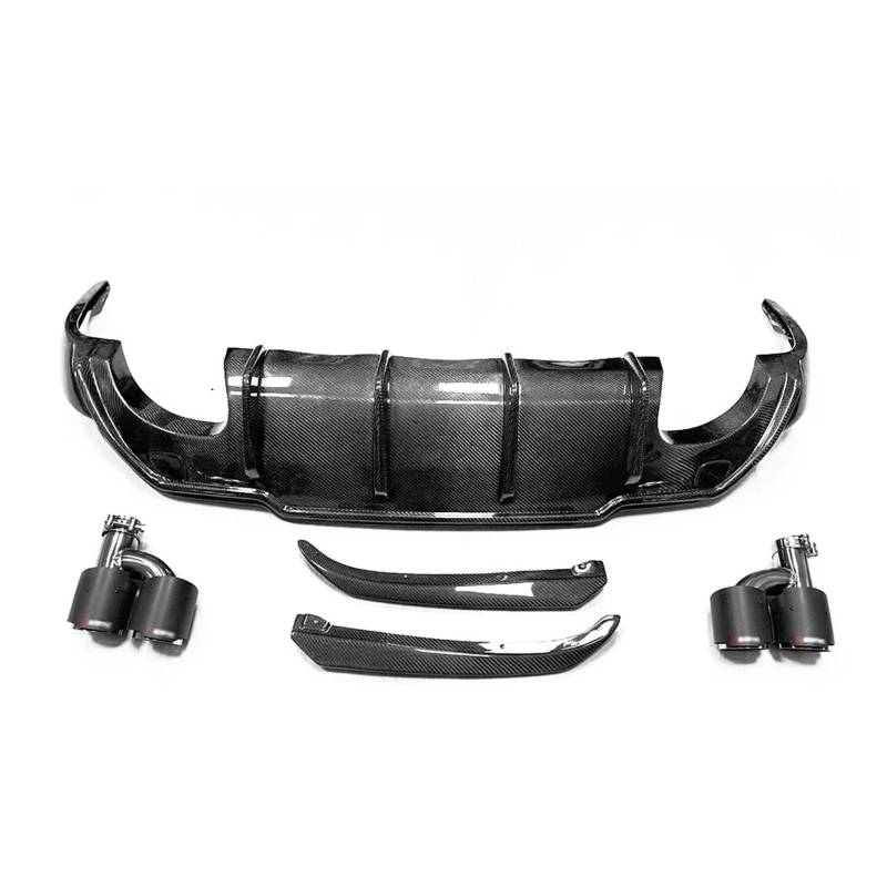 DACOLWZING Heckdiffusorlippe mit Auspuff kompatibel for Lexus GS Real Carbon Fiber von DACOLWZING
