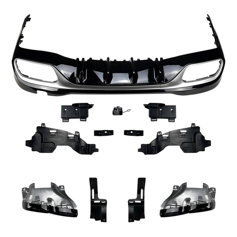 DACOLWZING Heckstoßstangen-Diffusorlippe, Heckkehle, Außen-Umbauteil, kompatibel mit Mercedes-Benz C-Klasse W206 C300 C43 C63 C200 C260 AMG 2022+(Silver) von DACOLWZING