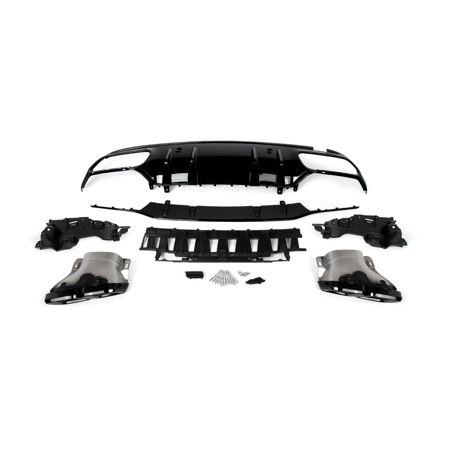 DACOLWZING Heckstoßstangen-Diffusorlippe Kompatibel for Mercedes-Benz C-Klasse W205 Limousine AMG-Line Diffusor mit Auspuffspitzen Stoßstangenschutz 2014-21 DACOLWZING Heckstoßstangen-Diffusorlippe Kompatibel for Mercedes-Benz C-Klasse W205 Limousine AMG-Line Diffusor mit Auspuffspitzen Stoßstangenschutz 2014-21 von DACOLWZING