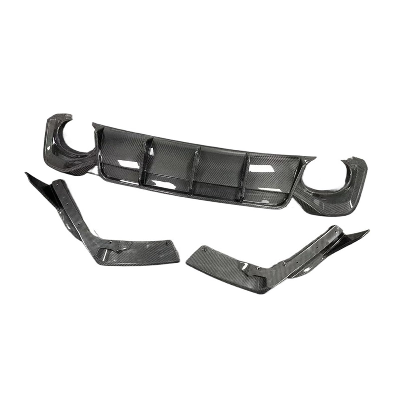 DACOLWZING Hinten Diffusor Kit Lip Spoiler Refits Splitter Kompatibel for Audi RS6 RS7 C8 2019-2023 Real Carbon Fiber(RS7) von DACOLWZING