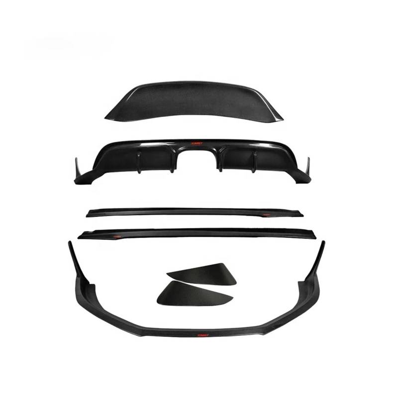 DACOLWZING Karosserie-Kits, Frontlippe, Hecklippe, Seitenschweller, kompatibel mit Porsche – Boxster – Cayman 718 2016–2020, CMST-Stil, Kohlefaser von DACOLWZING