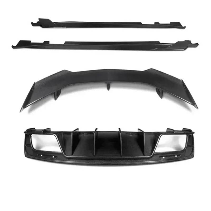 DACOLWZING Kompatibel mit Camaro 2017–2020, echte Kohlefaser, Heckstoßstange, Diffusor, Kofferraumspoiler, Seitenschweller, Bodykit(ALL SET) von DACOLWZING
