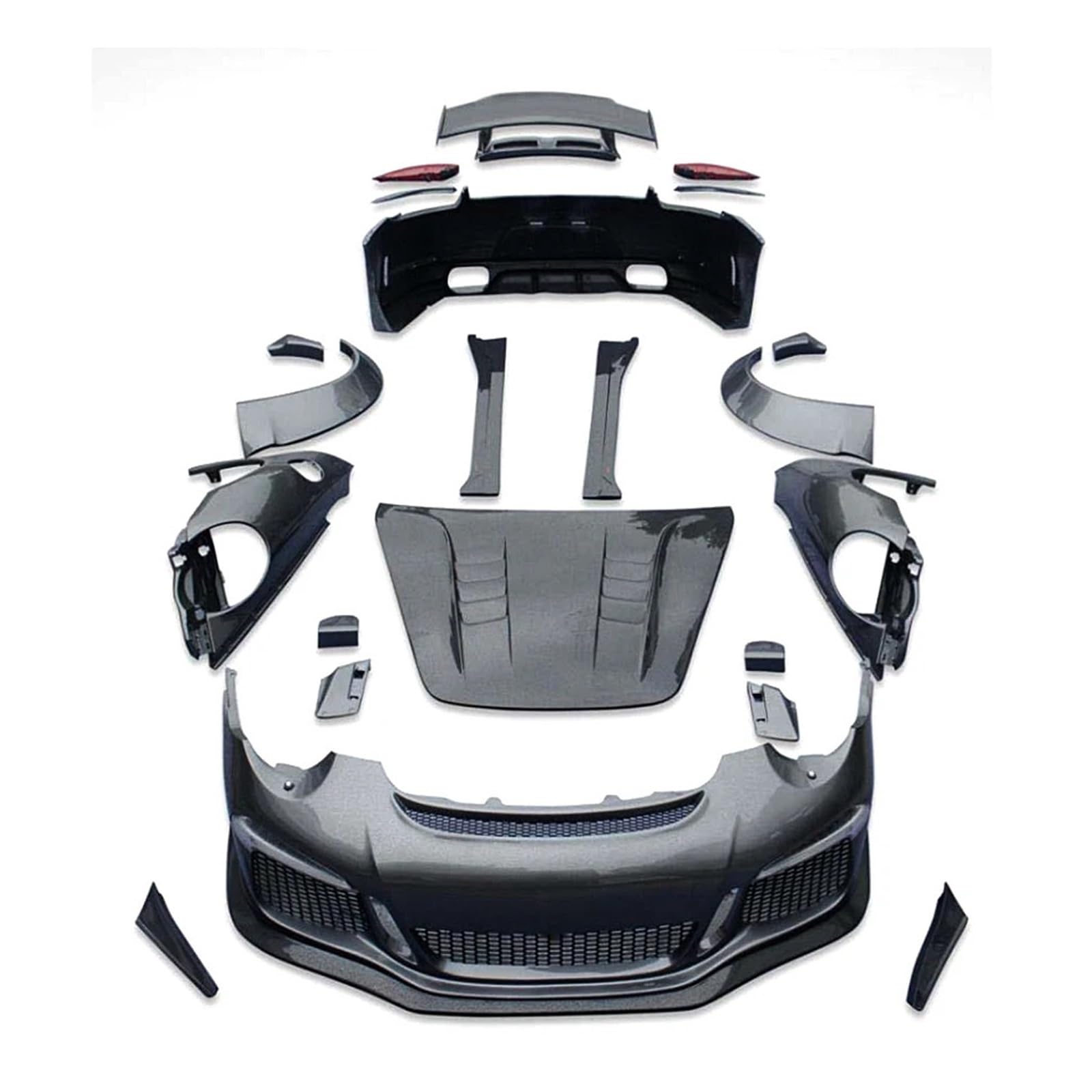 DACOLWZING Stoßfänger-Kotflügel, Seitenschweller, Unterlippe, Kofferraumspoiler, Bodykit, kompatibel mit Porsche 997 2006–2012 DACOLWZING Stoßfänger-Kotflügel, Seitenschweller, Unterlippe, Kofferraumspoiler, Bodykit, kompatibel mit Porsche 997 2006–2012 von DACOLWZING