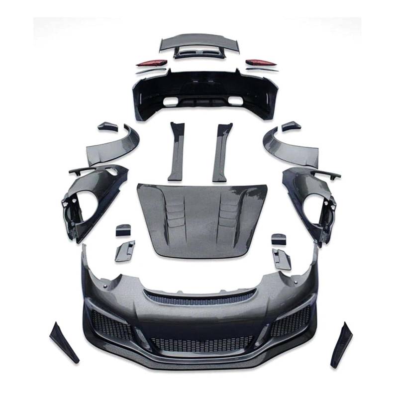 DACOLWZING Stoßfänger-Kotflügel, Seitenschweller, Unterlippe, Kofferraumspoiler, Bodykit, kompatibel mit Porsche 997 2006–2012 von DACOLWZING