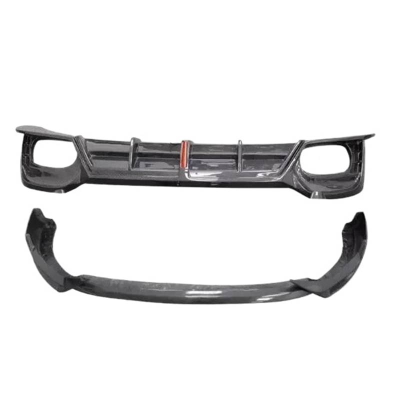 DACOLWZING Stoßstange Vorne Lippe Hinten Stamm Diffusor Dach Spoiler Kompatibel for Audi Q3 2019 2020 2021 2022 2023 2024 Real Carbon Fiber volle Körper Kit(Body Kit A) von DACOLWZING