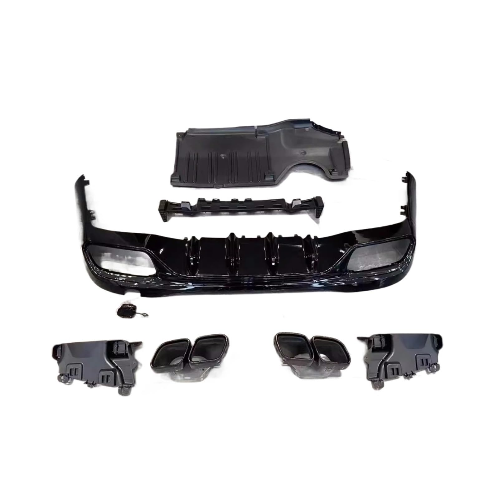 DACOLWZING Vordere und hintere Stoßstange, Kotflügel, Motorhaube, Grill, Seitenschweller, Hecklippe, Bodykit, Autozubehör, kompatibel mit Mercedes-Benz C-Klasse W206 2022–2024, modifiziert(Rear lip ta von DACOLWZING