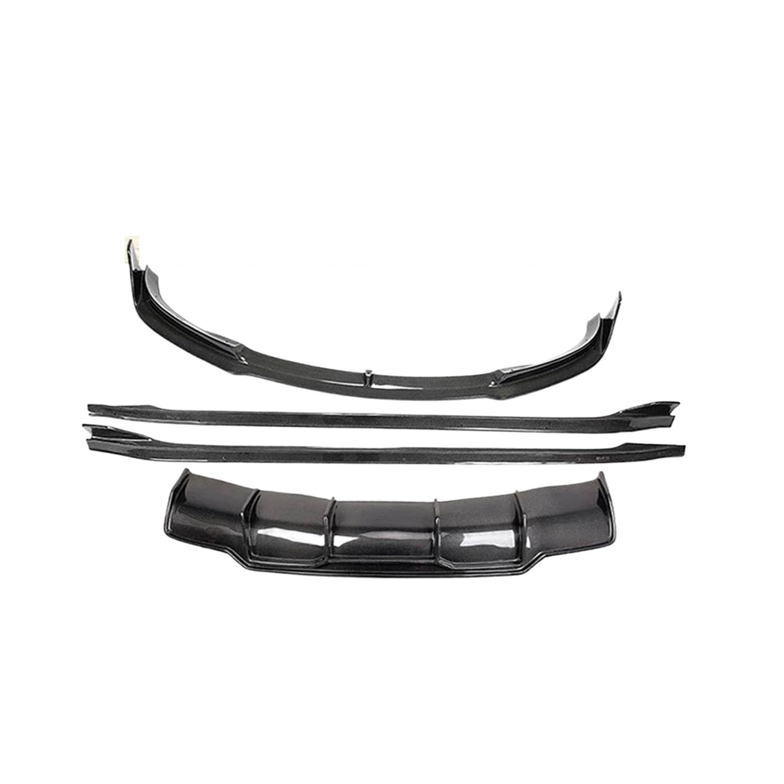 DACOLWZING Vorne Hinten Lip Diffusor Stoßstange Spoiler Seite Rock Body Kit Auto Zubehör Kompatibel for Tesla Modell 3 2019 2020 2021 2022 Echt Carbon faser(Full set) von DACOLWZING