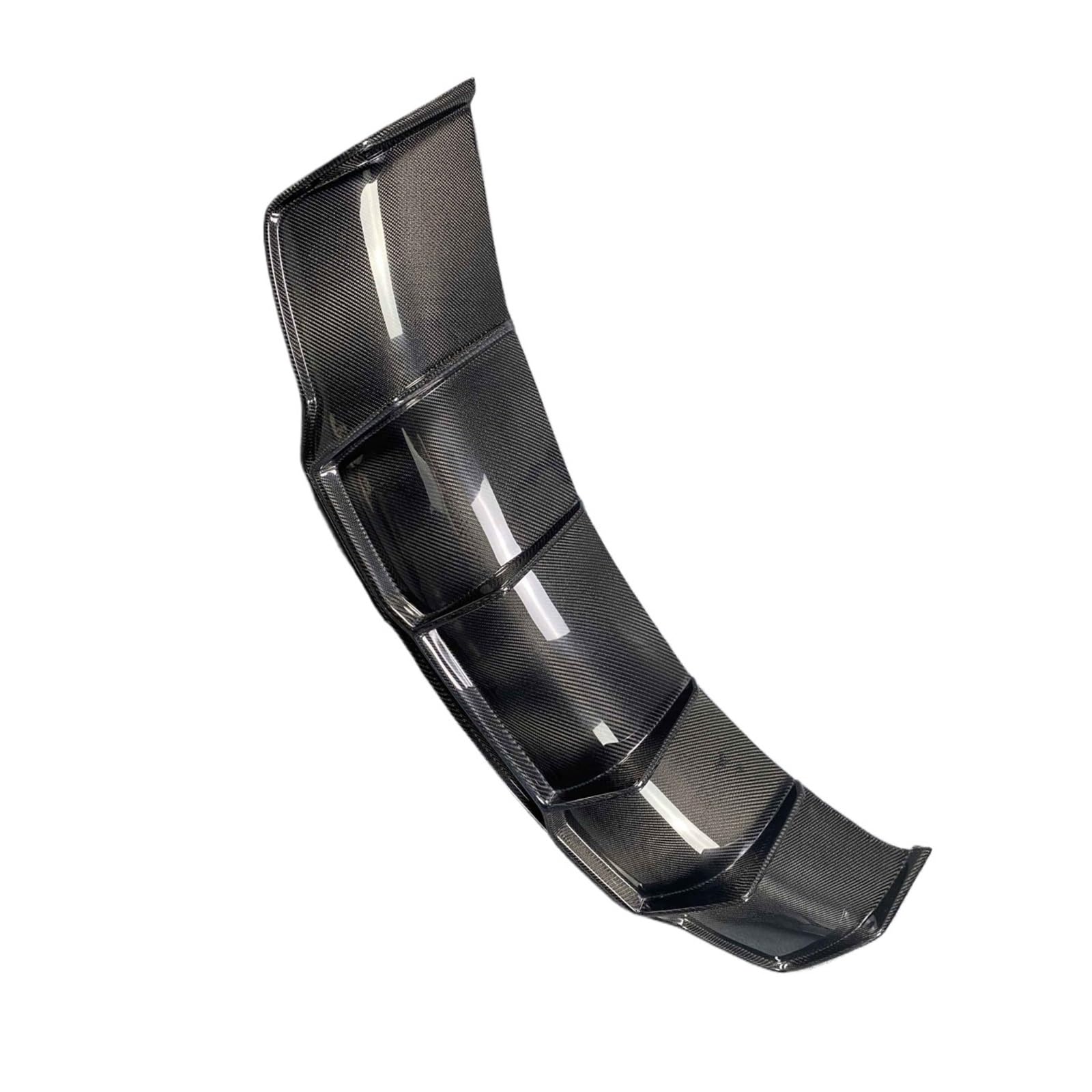 DACOLWZING Vorne Hinten Lip Diffusor Stoßstange Spoiler Seite Rock Body Kit Auto Zubehör Kompatibel for Tesla Modell 3 2019 2020 2021 2022 Echt Carbon faser(Rear Diffuser) von DACOLWZING