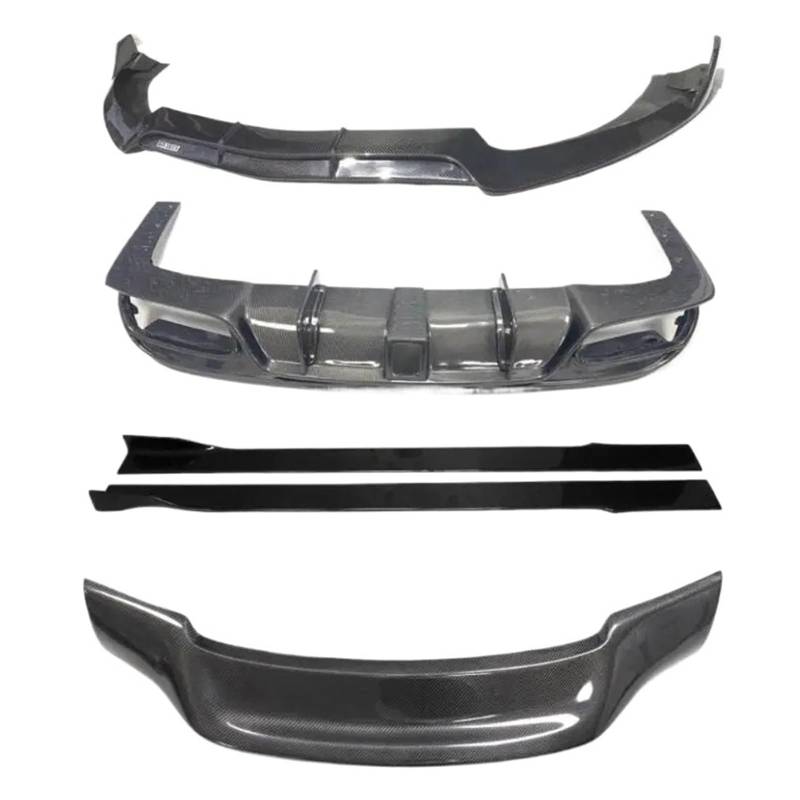 DACOLWZING Vorne Hinten Stoßstange Splitter Lip Diffusor Seite Rock Spoiler Kompatibel for Mercedes -Benz W207 E200 E260 E300 Coupe 2014-2017 carbon Faser(Body kit B) von DACOLWZING
