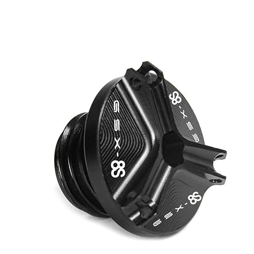 Schraubenabdeckung FÜR Suzuki GSX-8S GSX-S 8S Motorrad Motoröl Tasse Stecker Abdeckung Schraube Abdeckung Blau Öl Füllstoff Kappe(Black) von DACONGI