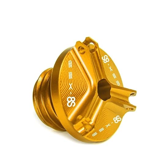 Schraubenabdeckung FÜR Suzuki GSX-8S GSX-S 8S Motorrad Motoröl Tasse Stecker Abdeckung Schraube Abdeckung Blau Öl Füllstoff Kappe(Gold) von DACONGI