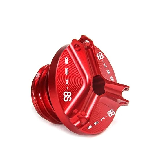 Schraubenabdeckung FÜR Suzuki GSX-8S GSX-S 8S Motorrad Motoröl Tasse Stecker Abdeckung Schraube Abdeckung Blau Öl Füllstoff Kappe(Red) von DACONGI