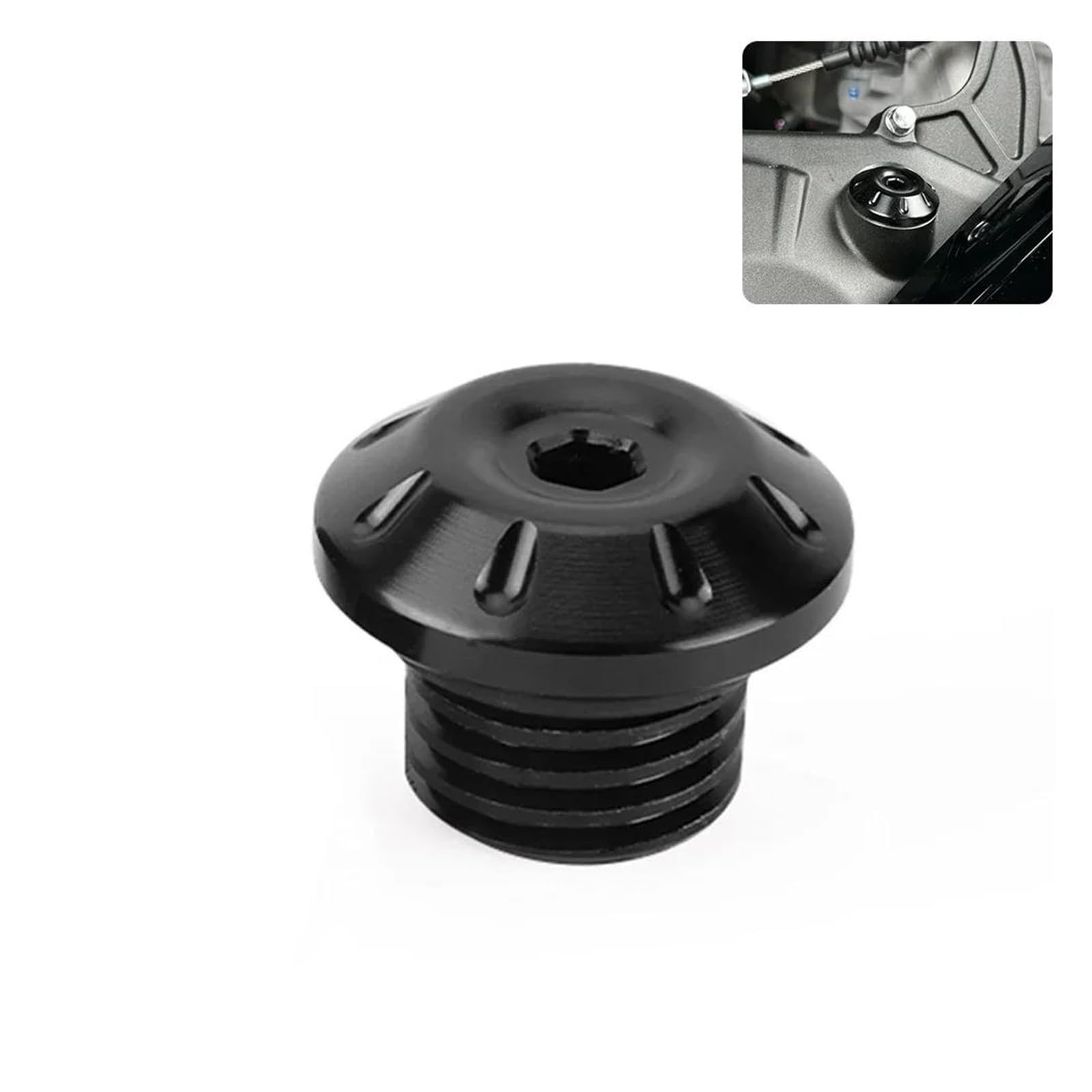 Schraubenabdeckung H&ONDA CBR900RR CBR 1000RR RR-R VTR1000 RVT1000R RC5 VFR1200F VFR1200X Motor Öl Füllstoff Schraube Kappe Für(Black) von DACONGI