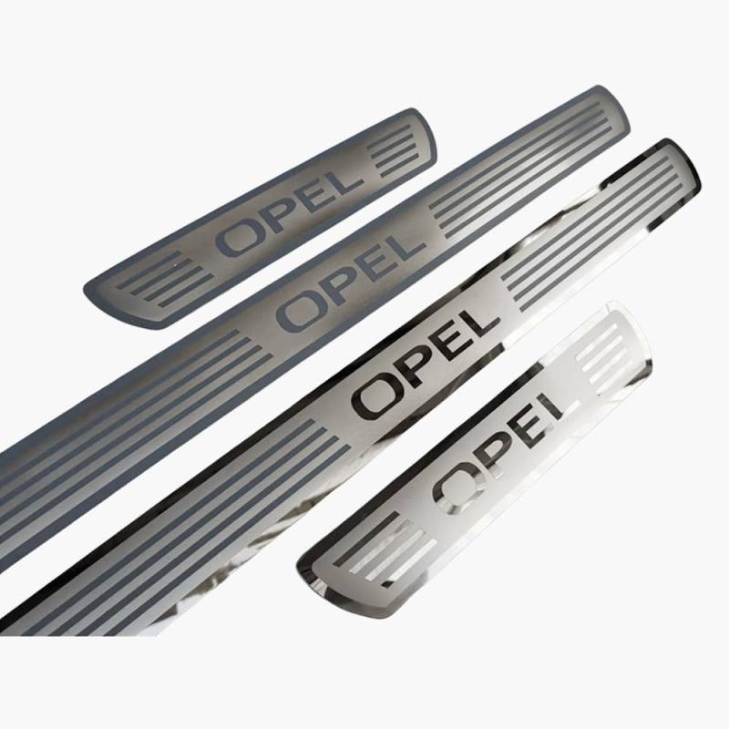 4Stück Auto Edelstahl Einstiegsleisten Schutz für Opel Corsa D/5-türer (Bj.2006-2014),Türschweller Kratzschutz Abdeckung Protector Pedal Aufkleber Auto Außentürschwellenschutz von DADYM