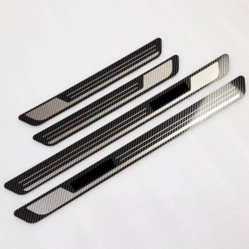 4Stück Auto Edelstahl Einstiegsleisten Schutz für VW Jetta Vento 2011-2020,Türschweller Kratzschutz Abdeckung Protector Pedal Aufkleber Auto Außentürschwellenschutz von DADYM