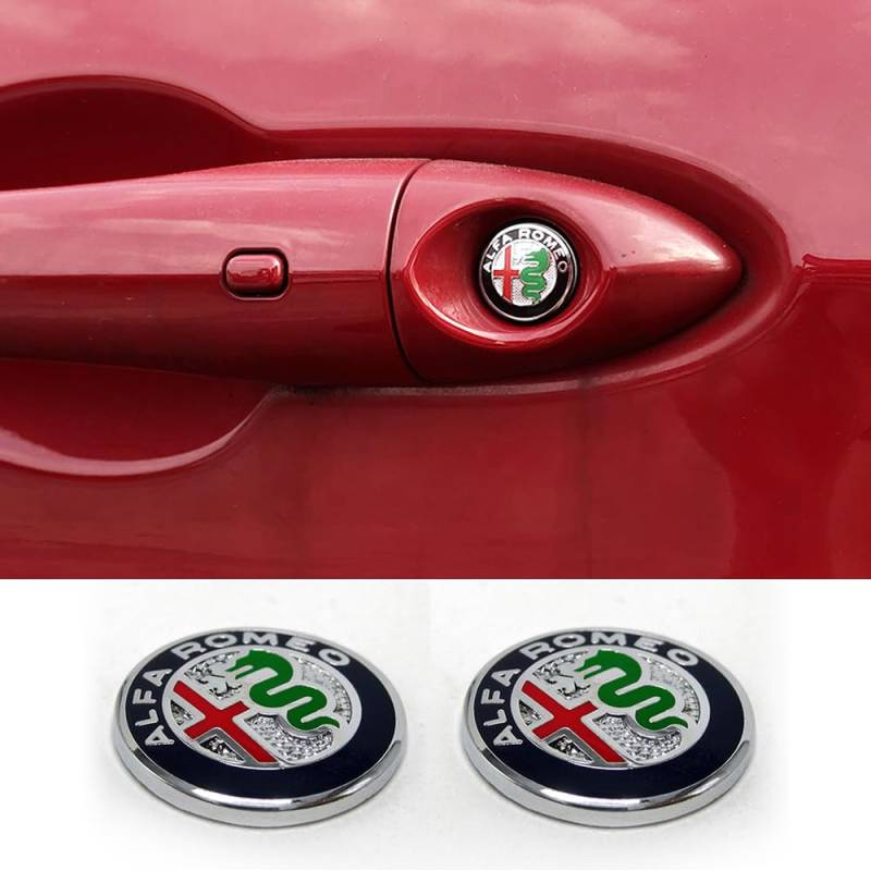 Auto Emblem Logo für Alfa Romeo Tonale ab 2022,Emblem Logo Aufkleber für Motorhaube Vorne und Hinten und Kofferraum Logo Abzeichen 3D Aufkleber,A von DADYM