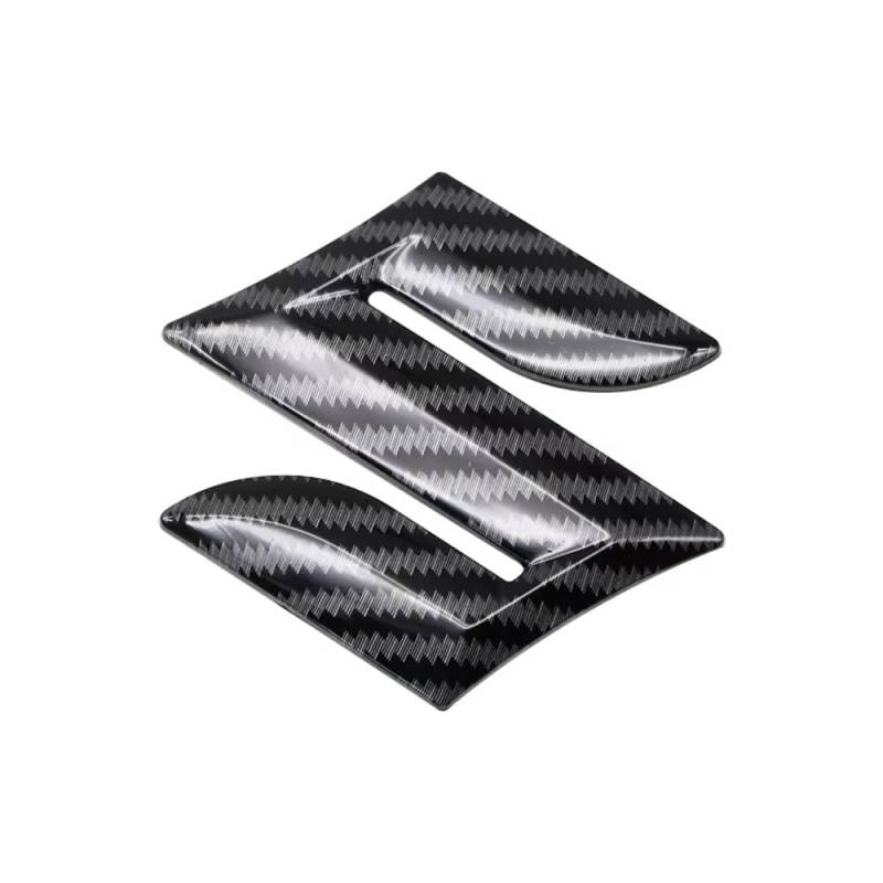 Auto Emblem Logo für Suzuki SX4 S-Cross (ab Bj.2013),Emblem Logo Aufkleber für Motorhaube Vorne und Hinten und Kofferraum Logo Abzeichen 3D Aufkleber,Carbon Fiber-8 * 8cm von DADYM