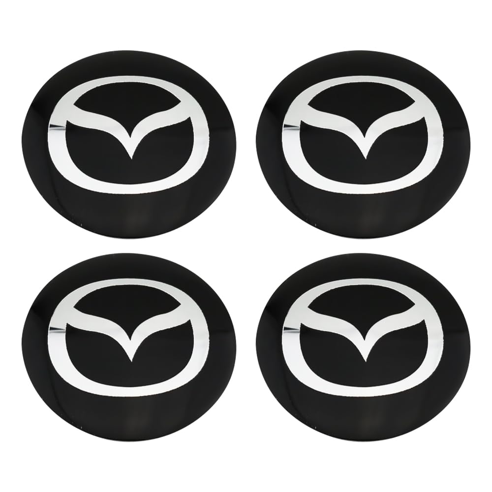 4 Stück nabendeckel 60mm für Mazda M2 M3 M5 M6 Axela Az-Offroad Biante,Radnabenkappen Logo-Aufklebern Mittelabdeckung 3D Emblem felgenaufkleber Abzeichen Aufkleber,Black 4 Stück nabendeckel 60mm für Mazda M2 M3 M5 M6 Axela Az-Offroad Biante,Radnabenkappen Logo-Aufklebern Mittelabdeckung 3D Emblem felgenaufkleber Abzeichen Aufkleber,Black von DADYM