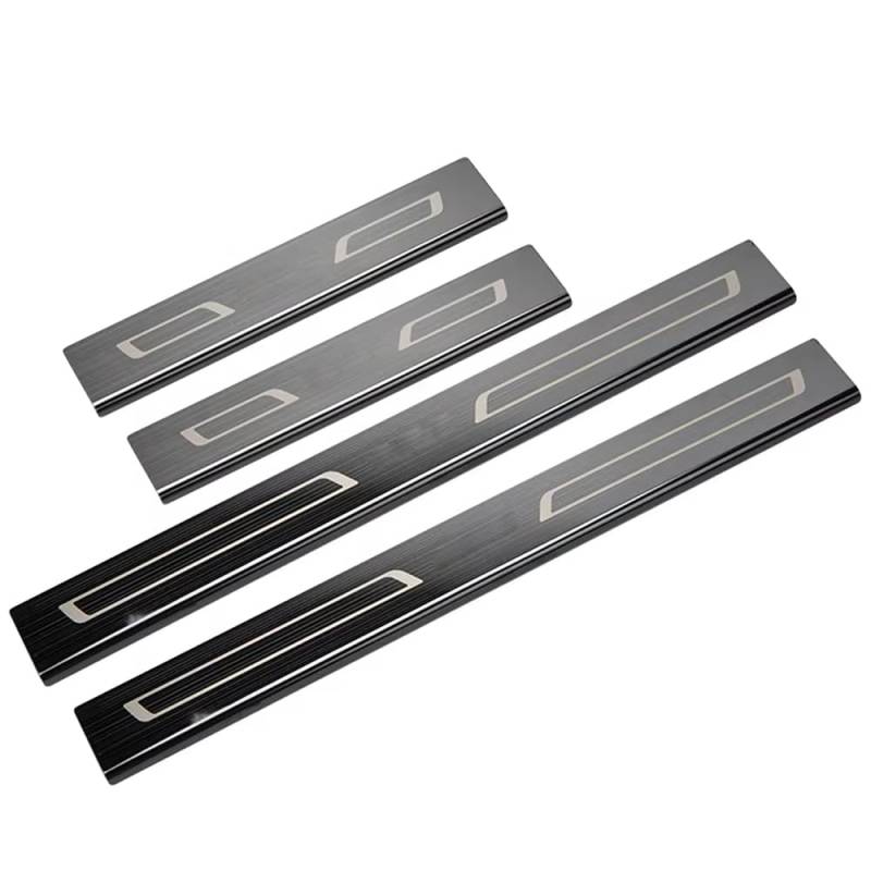 4Stück Auto Edelstahl Einstiegsleisten Schutz für VW Golf 7 Golf MK 7.5 ab 2012-,Türschweller Kratzschutz Abdeckung Protector Pedal Aufkleber Auto Außentürschwellenschutz,Black-1 von DADYM