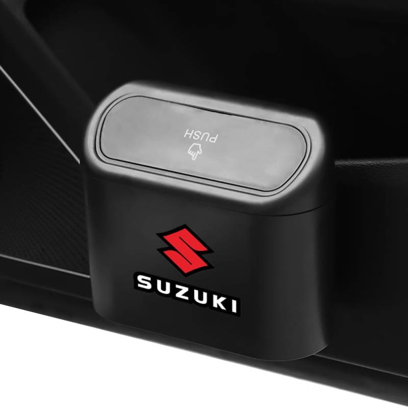 DADYM Auto Mülleimer mit Deckel für Suzuki Ignis (Typ MH Bj.2003-2007), Modern, Schwarz von DADYM