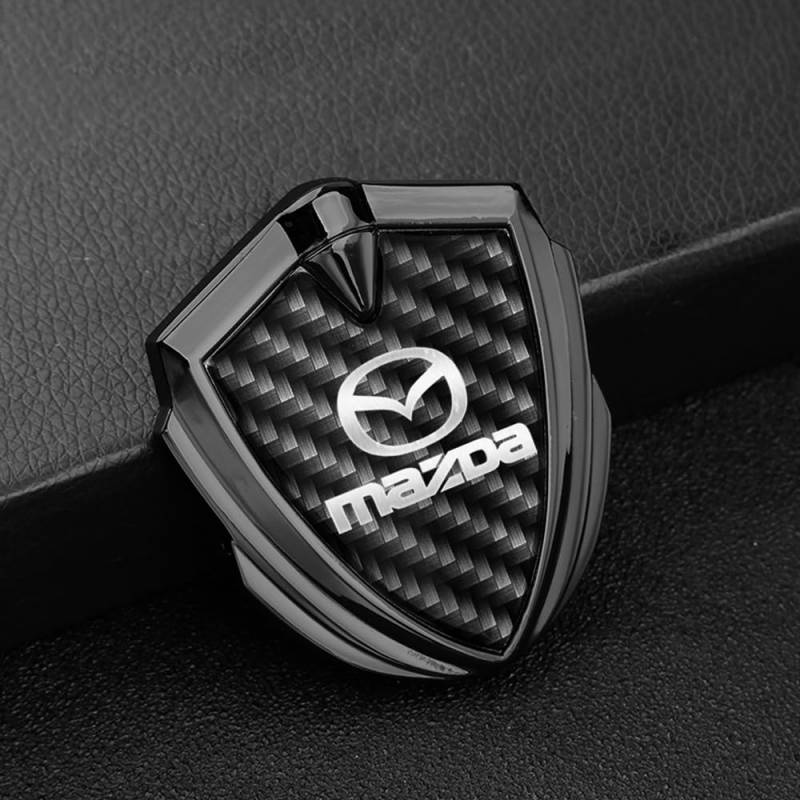 DADYM Emblem Schwarz für Mazda CX-3/CX-4/CX-5 CX-30 CX-60,6cm X 6.5cm Emblem Logo Aufkleber für Lenkrad Zubehör/Motorhaube Vorne und Hinten und Kofferraum Logo Key Remote Control Emblem(1 Psc) von DADYM