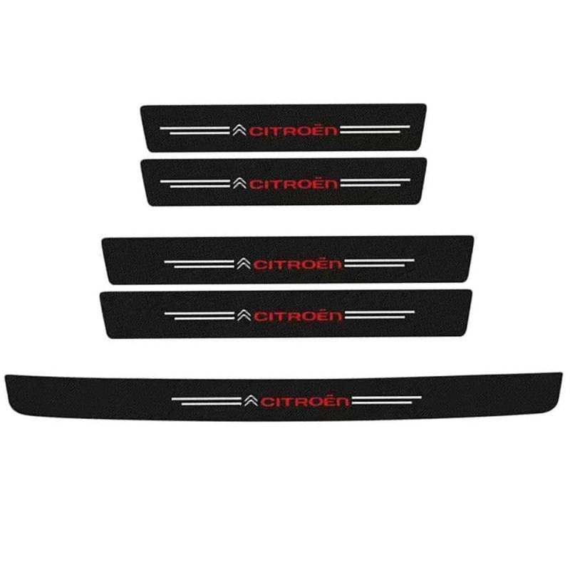 DADYM Lackschutz Set 5 Stück für Citroen Jumpy II 2012-2015,Auto Einstiegsleisten Schutz Ladekantenschutz Türschweller Schutzleiste Lackschutzfolie Folierset,B von DADYM