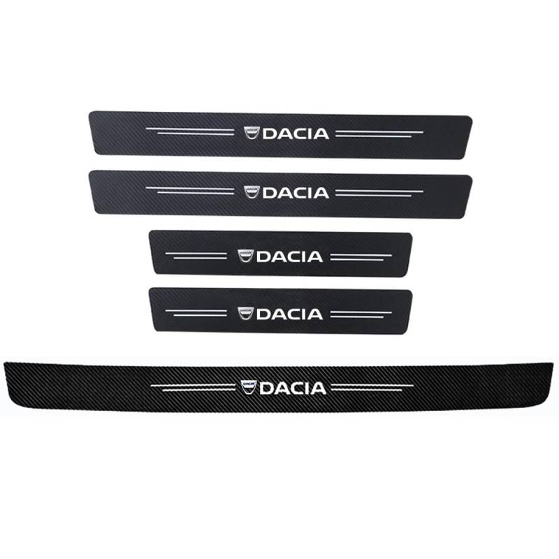 Lackschutz Set 5 Stück für Dacia Duster II/2 (ab Bj.2018),Auto Einstiegsleisten Schutz Ladekantenschutz Türschweller Schutzleiste Lackschutzfolie Folierset,A von DADYM