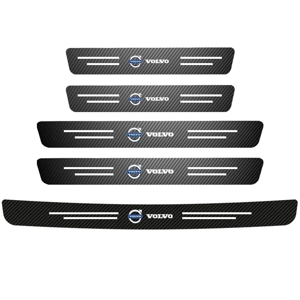 Lackschutz Set 5 Stück für Volvo XC 60 (1. Gen. Bj 2008-2017),Auto Einstiegsleisten Schutz Ladekantenschutz Türschweller Schutzleiste Lackschutzfolie Folierset,Black von DADYM