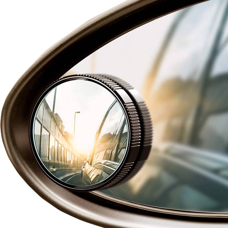 DAFROH 2PCS Toter Winkel Spiegel, Universal Regenfest 360° Verstellbar auto Sehhilfespiegel, Vision erweitern, Vakuumadsorption, Wiederverwendung, Reflektierender Rückspiegel von DAFROH