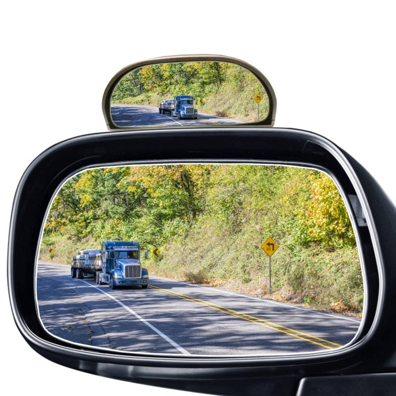 DAFROH Toter Winkel Spiegel, Universal Regenfest 360° Verstellbar auto Sehhilfespiegel, Vision erweitern, Vakuumadsorption, Wiederverwendung, Reflektierender Rückspiegel (1PCS Universal: Silber) von DAFROH