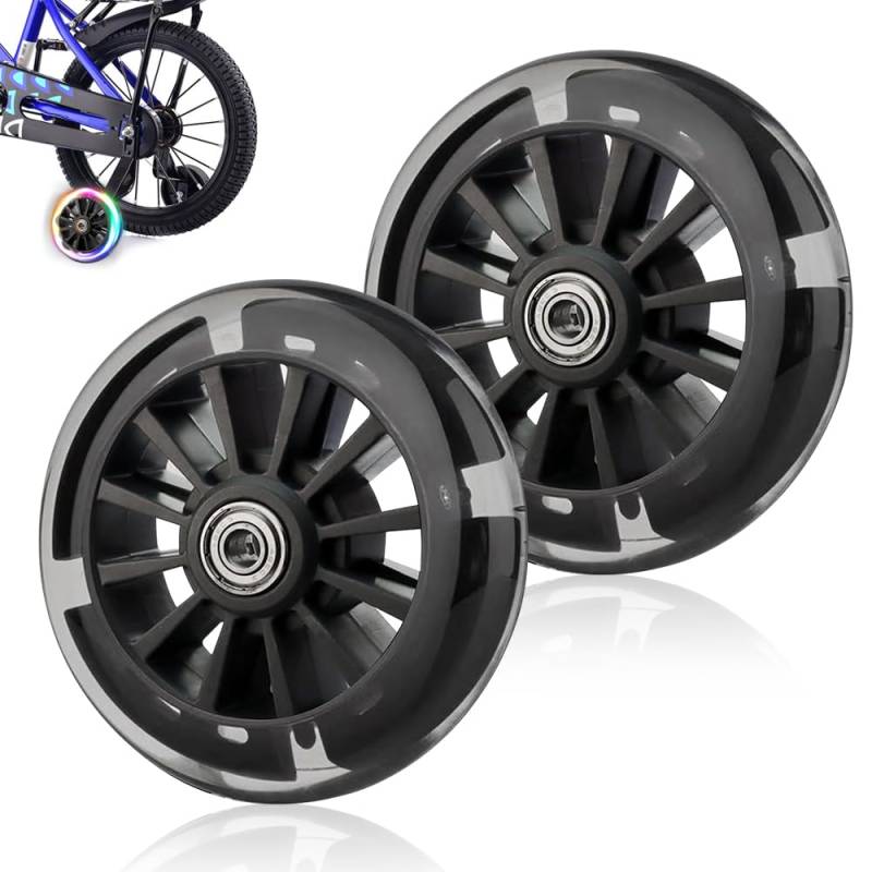 DAJASD 120mm Stunt Scooter Rollen, 2 Stück Scooter Räder Ersatzräder mit ABEC-7 Anti-Blockier-Lager, PU LED-Rädern, Stunt Scooter Zubehör kompatibel für meisten Stuntscooter & Kickscooter von DAJASD