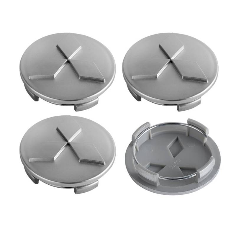 4 Stück Nabendeckel für Mitsubishi Attrage Montero 60mm, Felgendeckel Radkappen Wasserdicht Staubdicht Radzierblende Radnaben Abzeichenaufkleber,C von DALINGFA