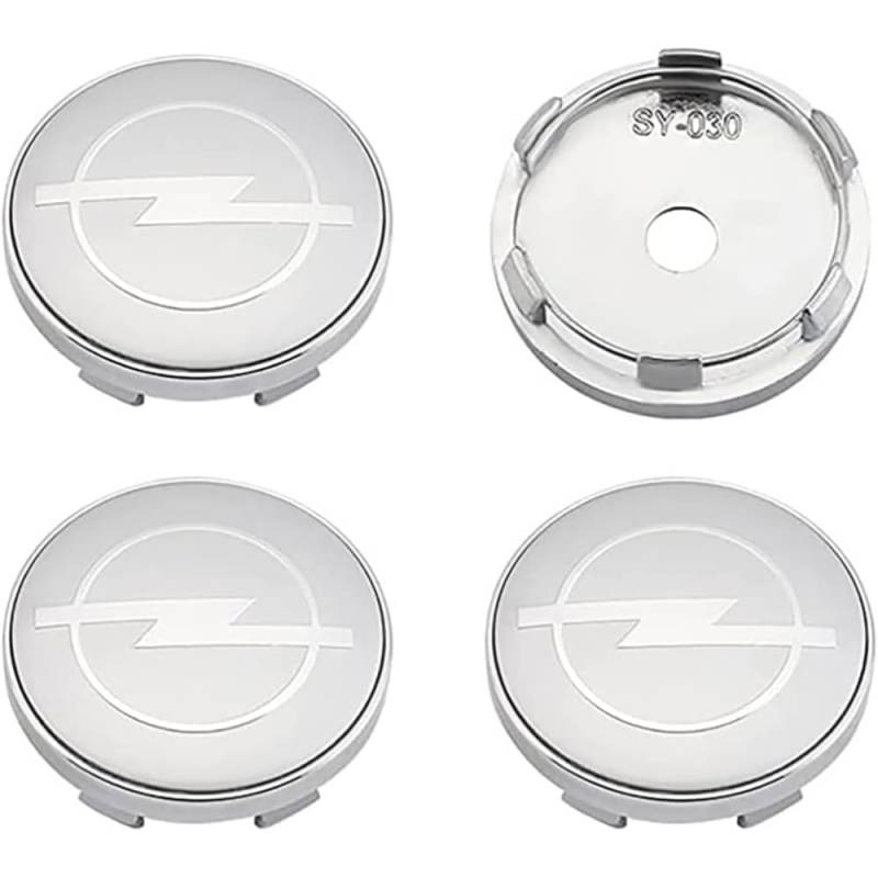 4 Stück Nabendeckel für Opel Astra H G J K F Zafira A B Corsa B C D Mokkav Insignia Vectra 60mm, Felgendeckel Radkappen Wasserdicht Staubdicht Radzierblende Radnaben Abzeichenaufkleber von DALINGFA