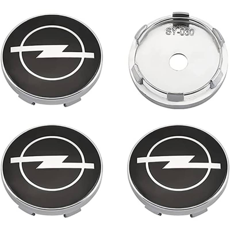 4 Stück Nabendeckel für Opel Astra H G J K F Zafira A B Corsa B C D Mokkav Insignia Vectra 60mm, Felgendeckel Radkappen Wasserdicht Staubdicht Radzierblende Radnaben Abzeichenaufkleber von DALINGFA