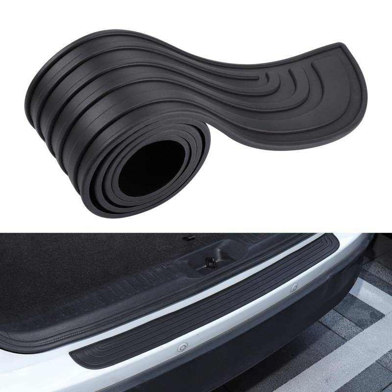 Stoßstangenschutz aus Gummi für Volvo XC40 C40 Recharge 2018 2019 2020 2021 2022 2023 2024, Selbstklebender Heckstoßstangenschutz Auto Einstiegsleisten Kantenschutz Aufkleber von DALINGFA