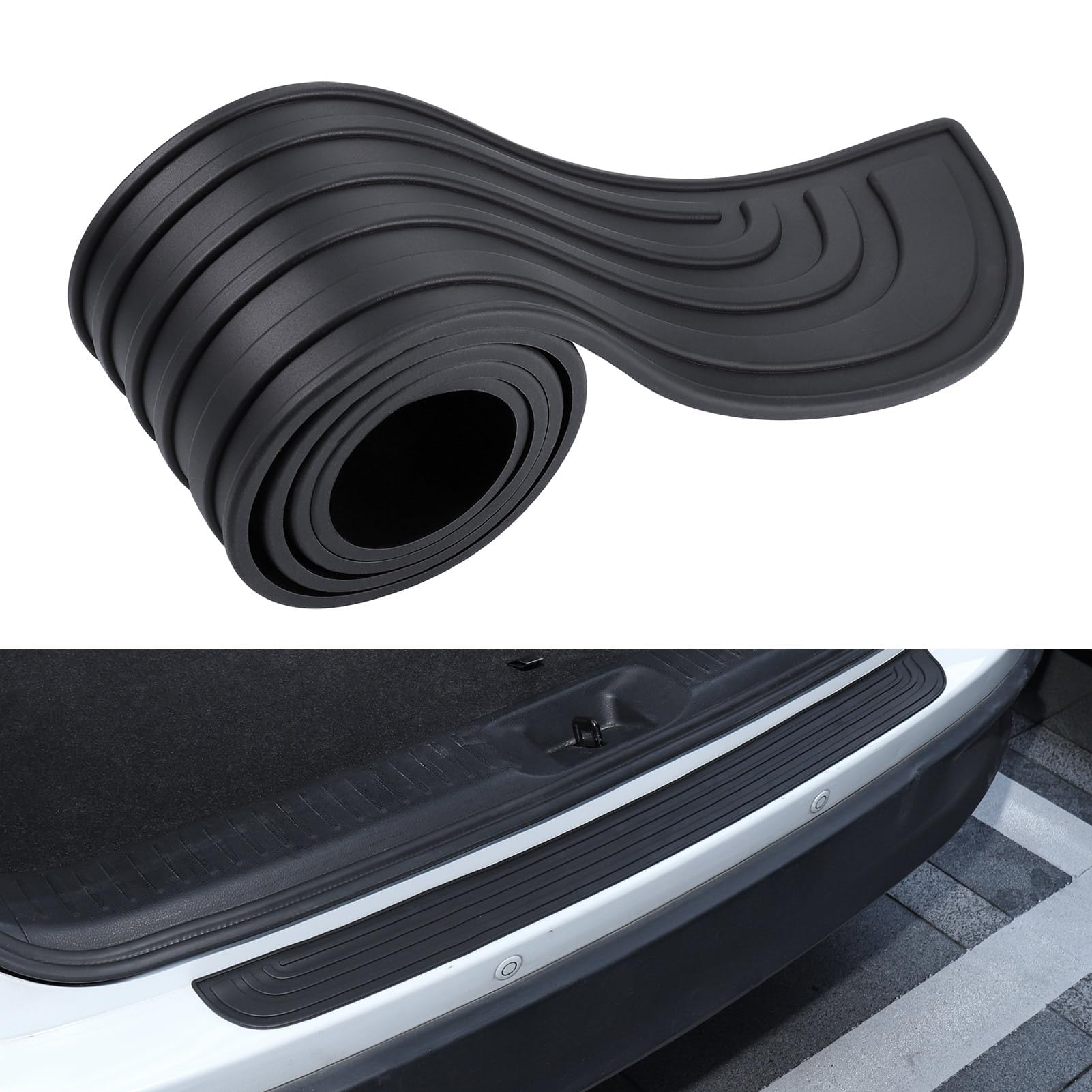 Stoßstangenschutz aus Gummi für Volvo XC40 C40 Recharge 2018 2019 2020 2021 2022 2023 2024, Selbstklebender Heckstoßstangenschutz Auto Einstiegsleisten Kantenschutz Aufkleber Stoßstangenschutz aus Gummi für Volvo XC40 C40 Recharge 2018 2019 2020 2021 2022 2023 2024, Selbstklebender Heckstoßstangenschutz Auto Einstiegsleisten Kantenschutz Aufkleber von DALINGFA