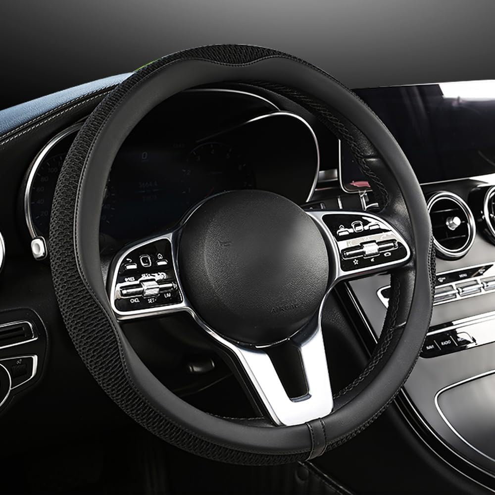 DALIUZEHUI Lenkradbezug für Land Rover Range Rover Velar, Lenkradabdeckung Auto Leder Lenkradbezug rutschfest Steering Wheel Zubehör,Black DALIUZEHUI Lenkradbezug für Land Rover Range Rover Velar, Lenkradabdeckung Auto Leder Lenkradbezug rutschfest Steering Wheel Zubehör,Black von DALIUZEHUI