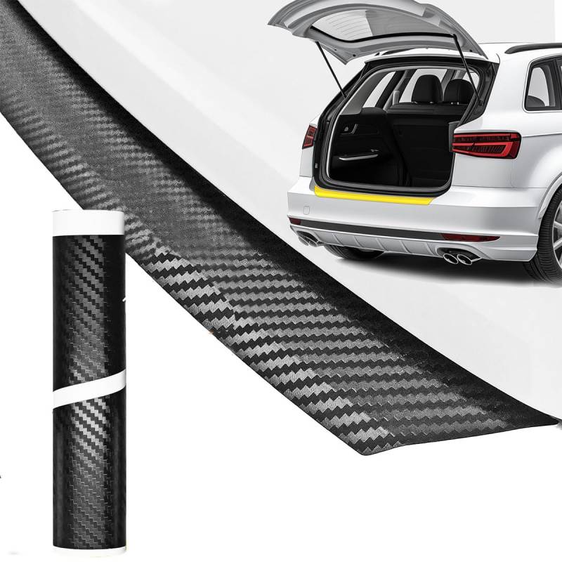 Ladekantenschutz für Chery Omoda 5 C5 2022-2024, Kohlefaser Heckstoßstangen-Protektor Anti-Scratch Auto Carbon Fiber Stoßstange Hinten Schutz,90CM von DALUJIE