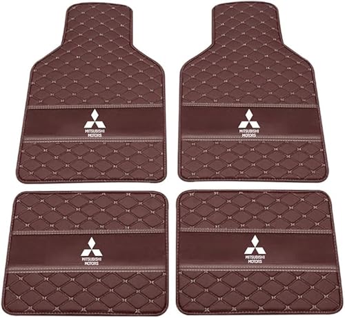 4 Stück Autofußmatten Set für Mitsubishi Colt Lancer ASX Eclipse Cross Outlander L200, Autoteppich gegen Wasser rutschfeste Absatzschoner Auto Teppiche Allwetter,E von DAMALILI