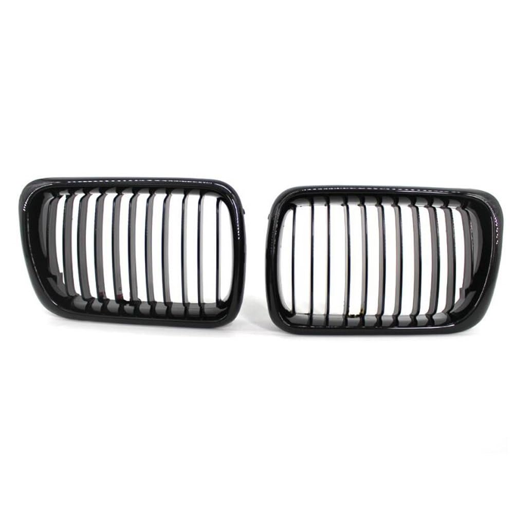 Auto Kühlergrill Für BM&W E36 318i 323i 1997 1998 1999 Zubehör Styling Matte Black Car Front Niere Sport Grille Grill (Size : Schwarz glänzend) von DANETI