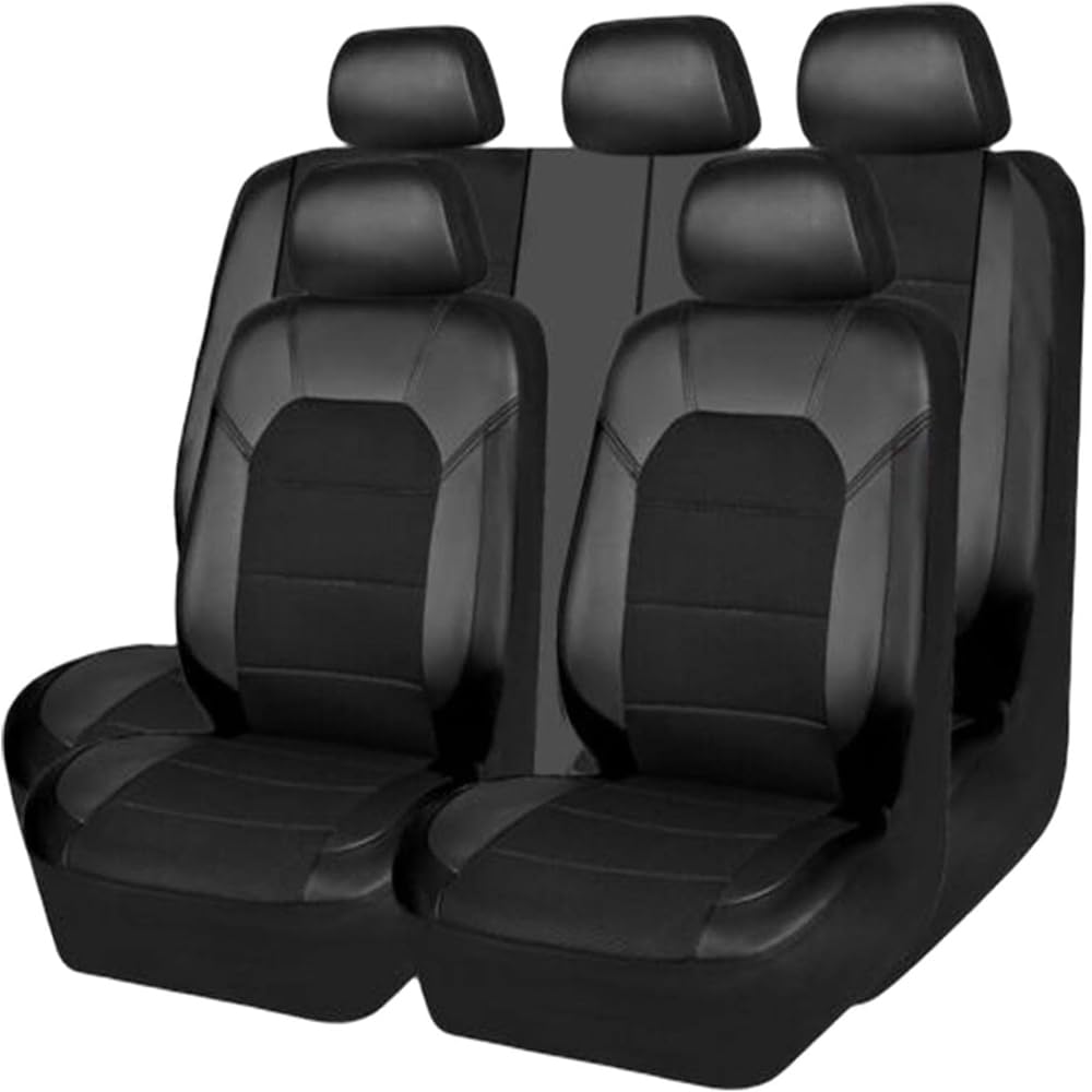 DANETI Sitzbezügesets, für Suzuki Vitara 2016-2023 Leder Auto Sitzbezüge Set Kompatibel Wasserdicht Bequem Autositzbezüge Innenraum Zubehör,Black von DANETI