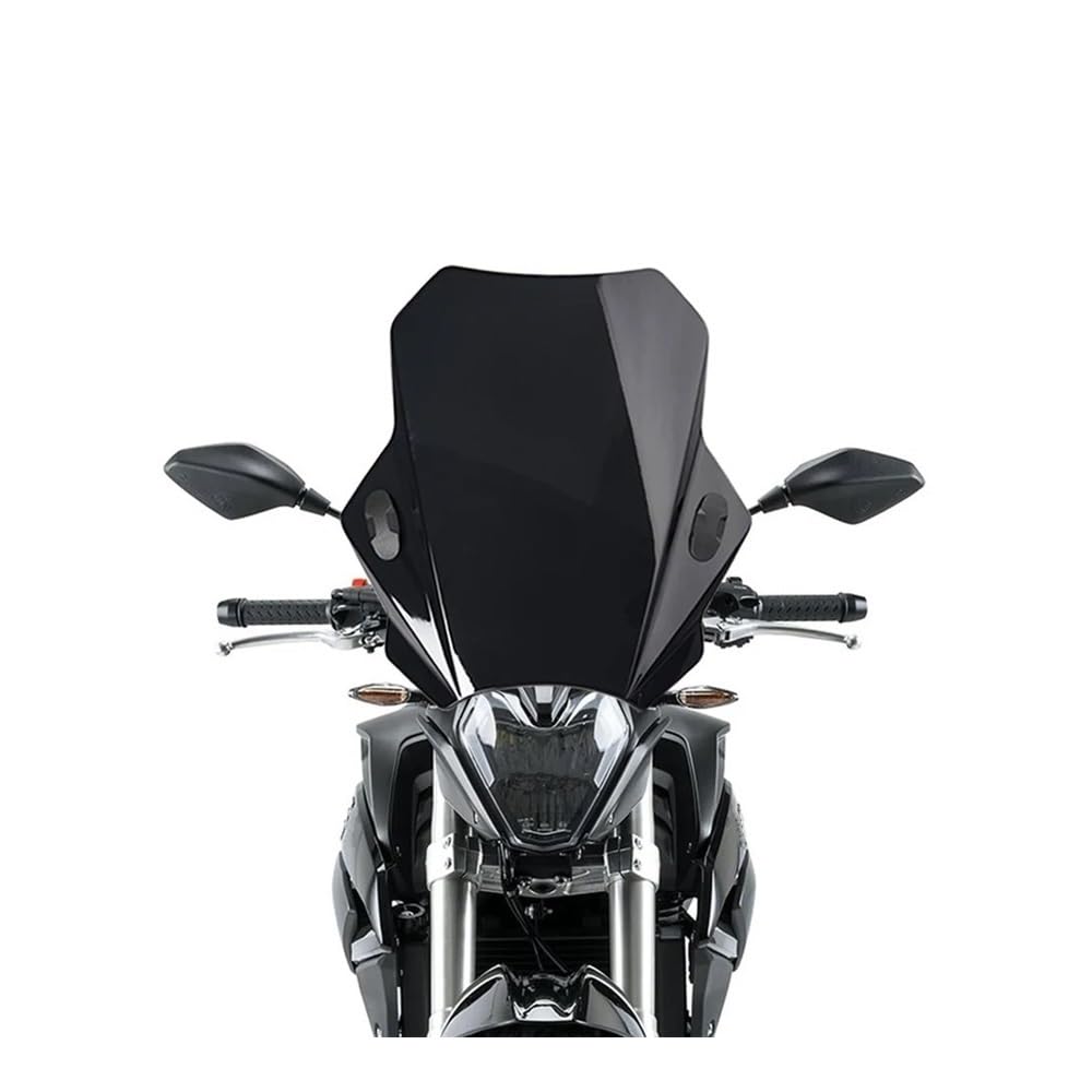 DANETI Windschild Motorrad Für VOGE Für 500R Für 500 R 2021 2022 Motorrad Windschutz Deckt Bildschirm Rauch Objektiv Deflektor(Black) von DANETI